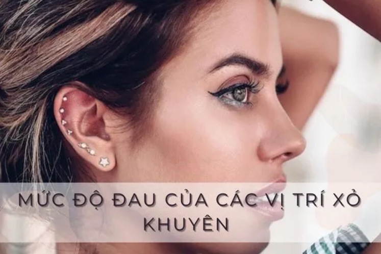 Mức Độ Đau Của Các Vị Trí Xỏ Khuyên Tai